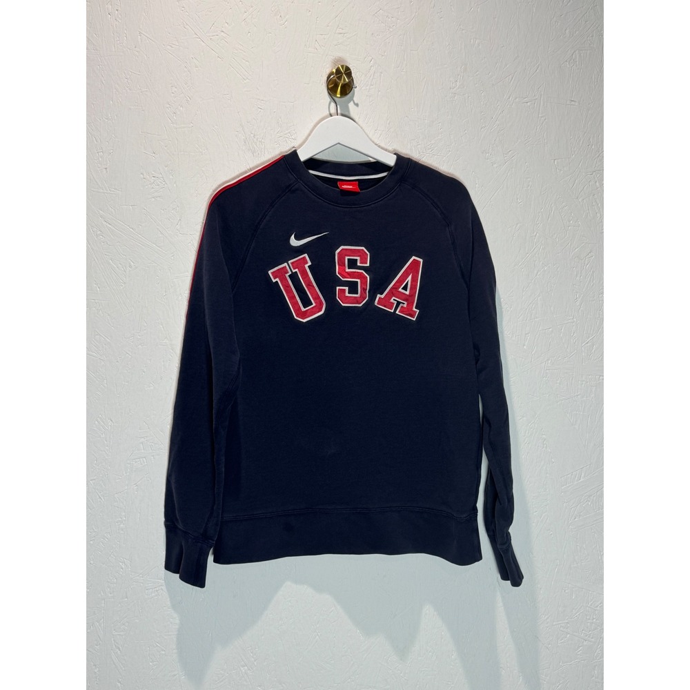 Nike Mens USA Olympic Team Crewneck Sweatshirt Navy Blue Large 582839-451